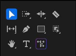 Capture des outils visible de la timeline