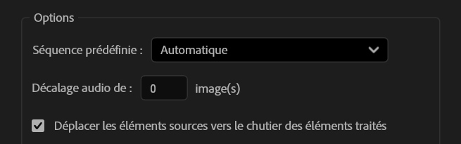 Capture des paramètres supplémentaires