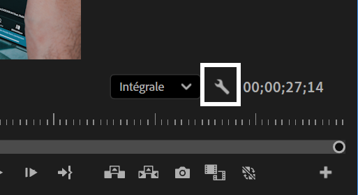 Capture de l'icône réglages à côté du timecode pour switcher en affichage multi-caméras